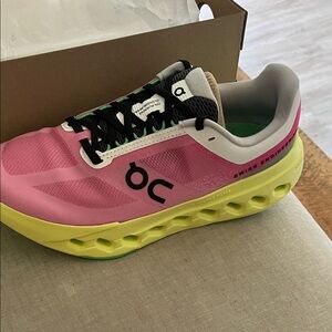 On Running Vibrant Pink and Lime Sneakers